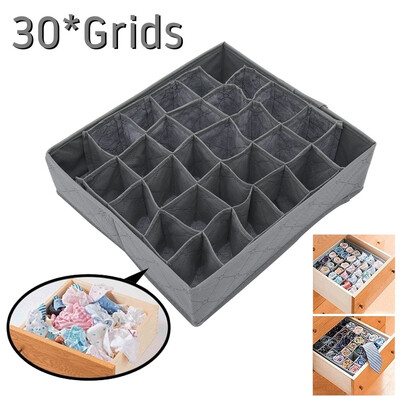 

New 30 Slots Storage Box Wardrobe Organiser Drawer Socks Ties Underwear
