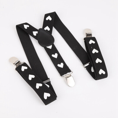 

Baby Boys Girls Childrens White Printing Elastic Band Kids Suspender Clip Clothes Accessories