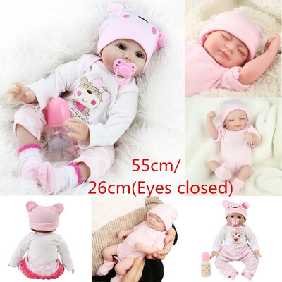 

55cm26cm Pink Lifelike Children Kids Gift Handmade Silicone Reborn Baby Dolls