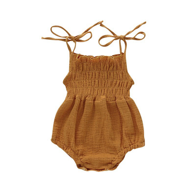 

Summer New Toddler Infant Newborn Baby Girls Boys Romper Sleeveless Solid Jumpsuits New born Sunsuit Playsuit 0-24M