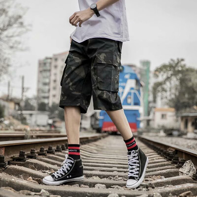 

Gobestart Mens Cool Summer Hot Leisure Pants Multi-Pocket Spring Overalls