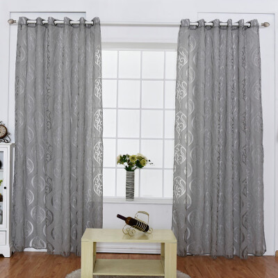 

Gobestart New Simple Rural Wind Hook Hook Bubble Cut Flower Pattern Curtain Curtain