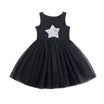 

Kids Dresses For Girls Casual Wear Bling Star Girl Dress Children Boutique Clothing Tutu Baby Girls Clothes