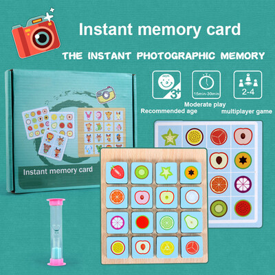 

Siaonvr Instant Memory Board Games Wooden Toy Puzzle Children Educational Learning Toys