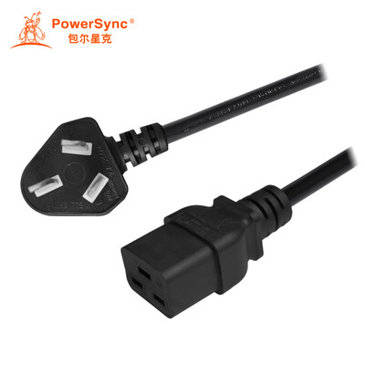 

Baoer Xingke GB three-insert 90 degree 16A plug machine room cabinet large server power cord black 1 m WS-015D MPJG0010