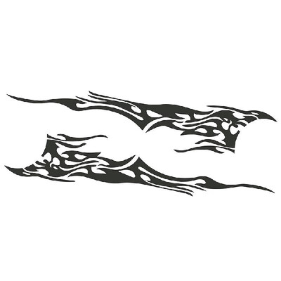 

83" x 19" Car Decal Vinyl Graphics Two Side Stickers Body Decals Sticker Universal Black