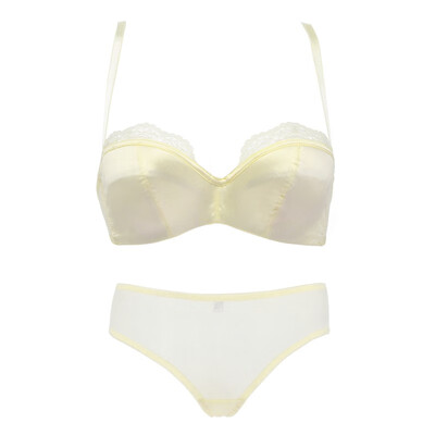 

Women Sexy Bras Sets Glossy Lace Patchwork Push Up Bras Solid Translucent Free Size Lace Panties Seamless Underwear Sets