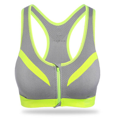 

2016 New Women Zipper vest Push Up Shockproof Top Underwear with Inner Pad Fitness vest