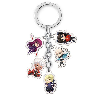 

Japanese Anime Fate Zero Keychain Cartoon Figure Fate Stay Night Car Key Chains