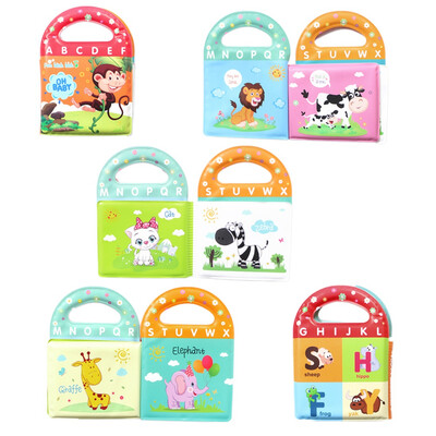 

Baby Shower Bath English Cartoon Animal Cloth Book Early Educational Games Toy Christmas Birthday Gifts for Kids Children