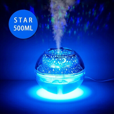 

2020 New LED Night Light 500ML Ultrasonic Essential Oil Humidifier Diffuser Mist Aromatherapy Air Purifier 7 Colors USB Charging