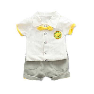 

Toddler Boy Clothes Summer Shirt With Bow Short Sleeve Blouse ShirtShorts Children Casual Outfits Sets