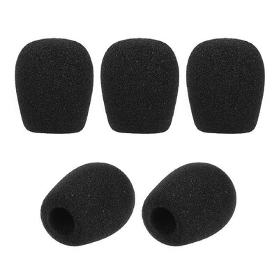 

Mini Microphone Windscreens Mic Foam Covers for Lapel Lavalier Headset Microphone Black Pack of 5pcs