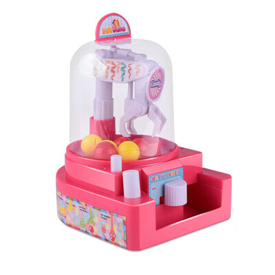 

Gobestart Mini Doll Machine Grab Ball Candy Catcher Gum Crane Kids Party Toys Role Play