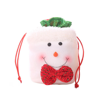 

SnowmanSantaClaus Apple Christmas Bags Gift Cute Santa Sacks 1pc Drawstring Packing Bag Merry Christmas Decoration