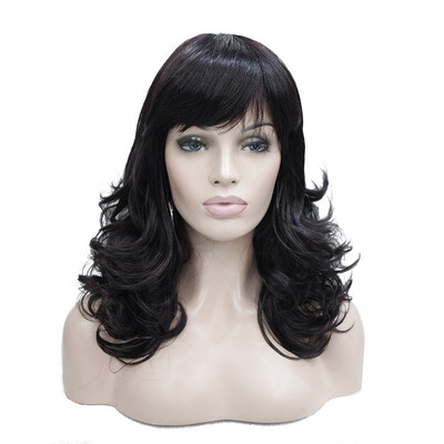 

StrongBeauty Medium Length Wavy Dark Brown Full Synthetic Wig Womens Wigs COLOUR CHOICES