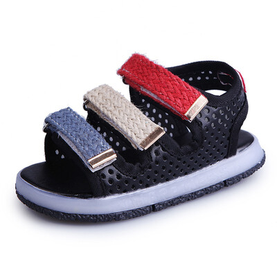 

New Led Kids Soft Breathable Sandals Children Luminous Lighted Shoes BoyGirls Colorful LED lights Children Shoes