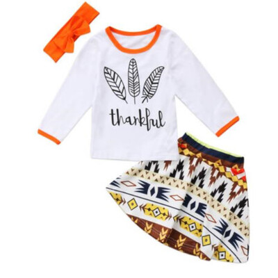 

Cotton Thanksgiving Newest Fashion Baby Girls Outfits
