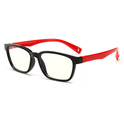 

Children Optical Glasses Flexible Bendable One-piece Safe Eyeglasses Plain Mirror Anti-blue Light Silicone Goggles Eyewear Frame