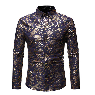 

Tailored Mens Casual Button Turn-Down Collar Slim Fit Long Sleeve Top Shirt Blouse
