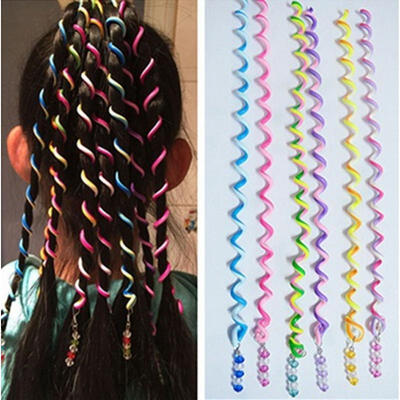 

6PcsSet Kids Girl Mom Curler Hair Braid Hair Sticker Baby Decor Hair Accesories