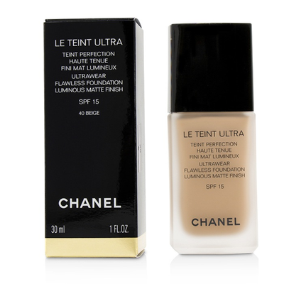 

CHANEL - Le Teint Ultra Ultrawear Flawless Foundation Luminous Matte Finish SPF15 - 40 Beige 30ml1oz