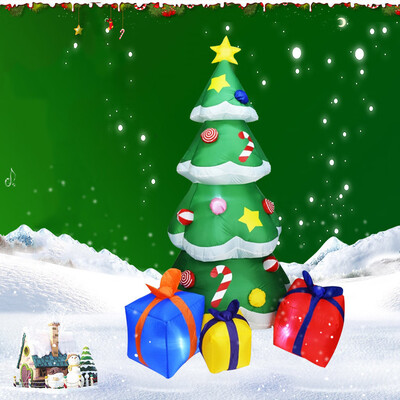 

Toponeto Inflatable Santa Claus Outdoor Christmas Decoration Home Yard Garden New Year