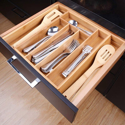 

Drawer Organizer New Design Heavy-Duty Anti-Slip Cutlery TrayCutlery Drawer Organizer