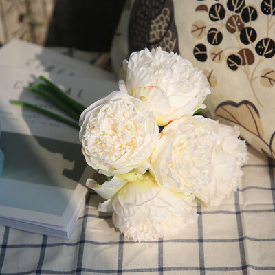 

Siaonvr Artificial Silk Fake Flowers Peony Floral Wedding Bouquet Bridal Hydrangea A