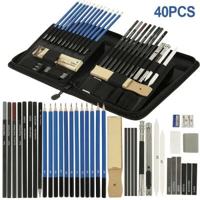 

403632PCS Drawing Pencils Set Charcoal Extender Paper Pen Pencils Cutter for Artists Sketching Gift