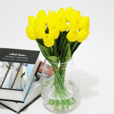 

10pcs Artificial Silk PU Tulips Fake Artificiales Bouquets Party Decor Tulips Wedding Decorative Flowers
