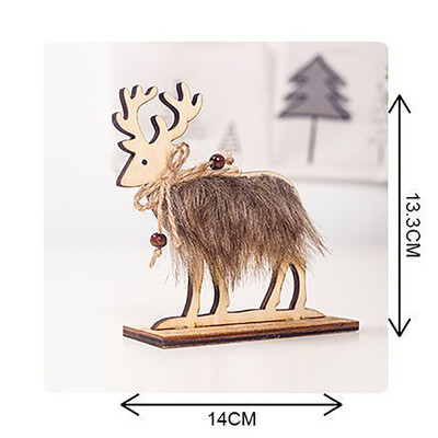 

Toponeto Cute Wooden Felt Christmas Decorations Creative Home Decoration Ornaments