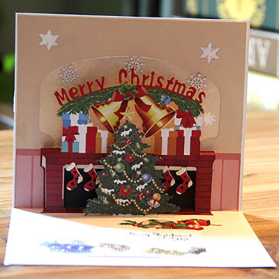 

〖Follure〗3D Pop Up Card Christmas Trees Holiday Merry Christmas Greeting Cards