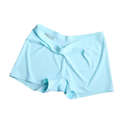 

Anti-light Seamless Panties For Women Solid Color Underwear Ice Slik Safety Boyshort Summer Hot Sale Lingerie Panties