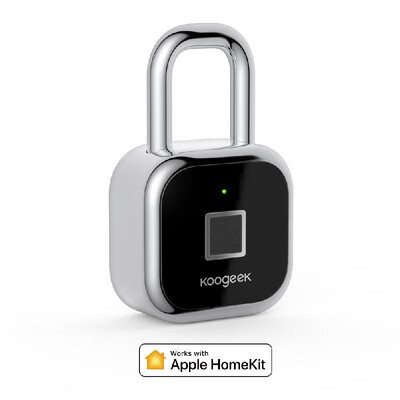 

Koogeek Smart Fingerprint Lock Wireless Biometric Keyless Padlock Works with Apple HomeKit Unlock by Fingerprints Smartphone for