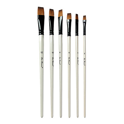 

Toponeto 6Pcs Nylon Watercolor Brush Art OilPainting Brush School Supplies