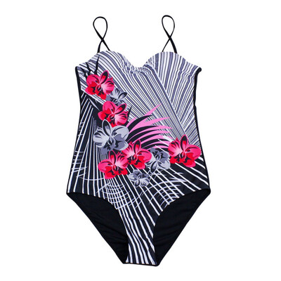 

2019 Summer Swimwear One Piece Backless Print Sexy Beachwear Siamese Swimsuit Bikini Set Womens Fashion