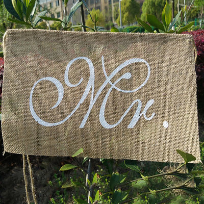 

Mr & Mrs Burlap Chair Banner Set Party Supplies Chair Sign Garland Rustic Wedding Party Decoration