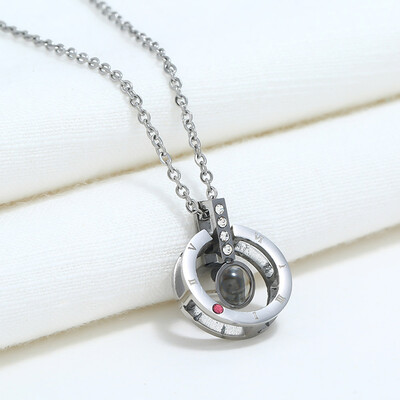 

100 Languages I Love You Pendant Necklace For Women Love Memory Wedding Necklace
