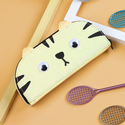 

Toponeto Cute Cat Head Pencil Case Pocket Cosmetic Bag School Supplies Gift
