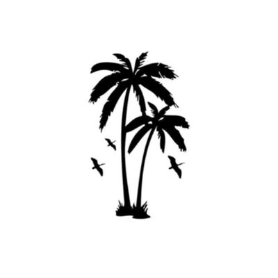 

Coconut Tree Bedroom Living Room Decoration Creative Background Removable Wall Stickers
