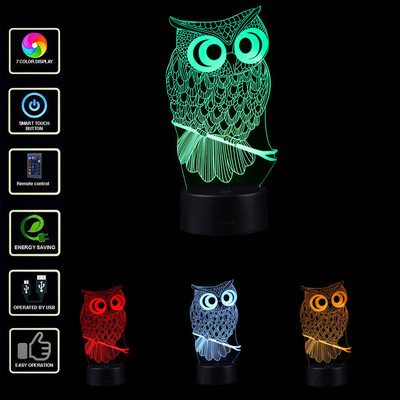 

〖Follure〗LED 3D Illuminated Lamp Optical Illusion Desk Night Light With 7 Color Changing