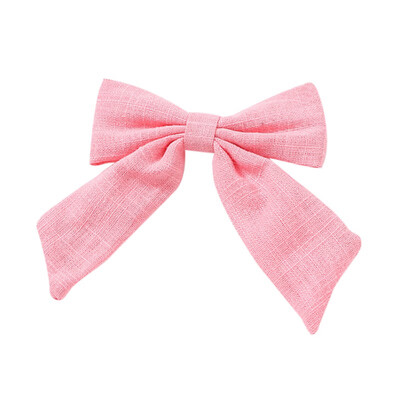 

Casual New Baby Children Girls Hairpin 14 Colors Cloth Cute Sweet High Quality Swallowtail Bowknot Shape Solid Colors Hair Clip