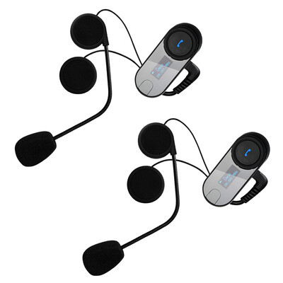 

Freedconn 2 Sets TCOM-SC Motorcycle Helmet Bluetooth Intercom Kit Hands-free Interphone FM Radio Waterproof Headset 800M Intercom