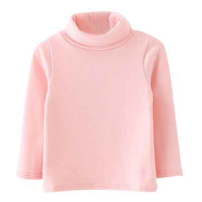 

Winter baby boys&girls long-sleeved high-necked T-shirt bottoming shirt cotton childrens long-sleeved t-shirt