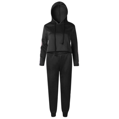 

Casual Tracksuit Women 2 Piece Set Outwear Sweatsuit Pullover Striped Tracksuit Long Sleeve Sweatshirt Pants Women Sets