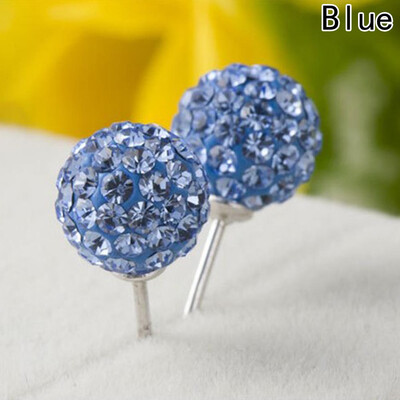 

2 New Female Earrings Womens Fashion Ball Sparkling Earrings Stud Earring