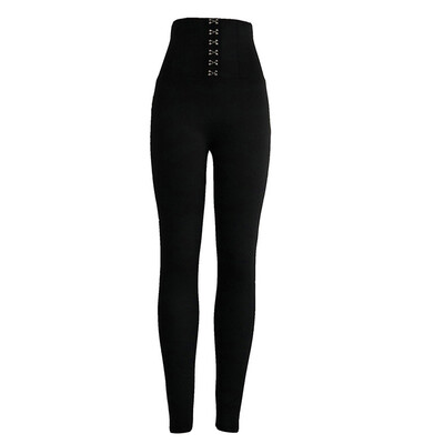 

Women High Waist Button Pants 2018 Pencil Pants Casual Bottoming Slim Pants Female Stretch Trousers
