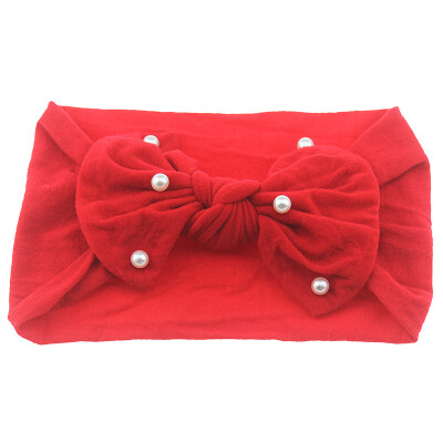 

New Baby Cute Girls Boys Pearl Bowknot Design Headband Headwear Apparel Photography Prop Party Gift