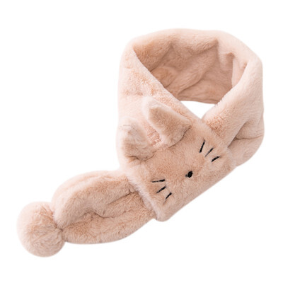 

Pompom Winter Baby Scarf Bibs Rabbit Fur Neck Collar Kids Girls Solid Thick Warm Scarves